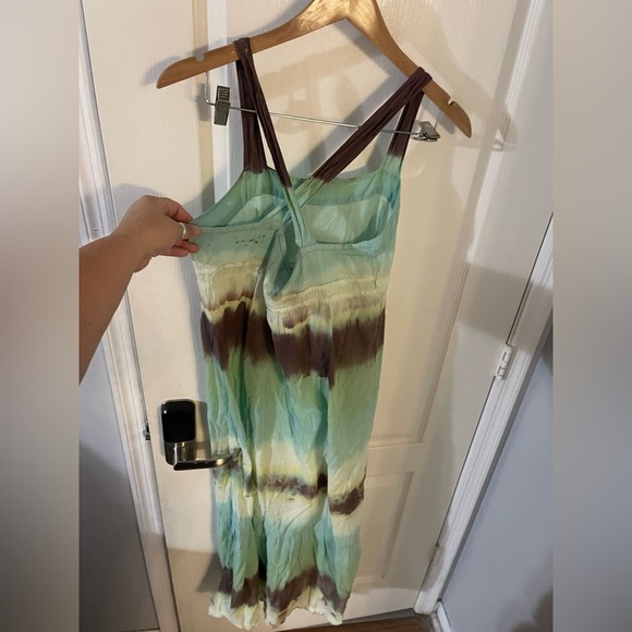 O'Neill Green and Brown Maxi Dress - Picture 2 of 4